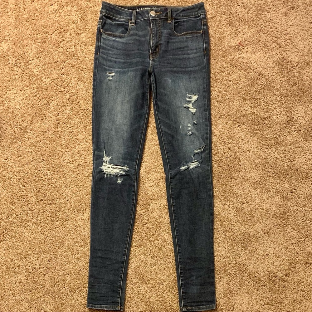 AE Hi Rise Ripped Jegging - Picture 2 of 4